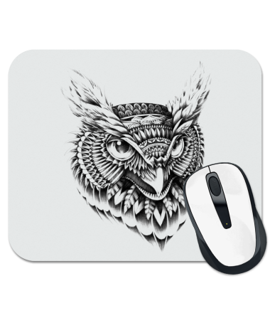 

Коврик для мыши Owl pencil drawing