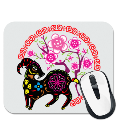 

Коврик для мыши Коза и сакура
