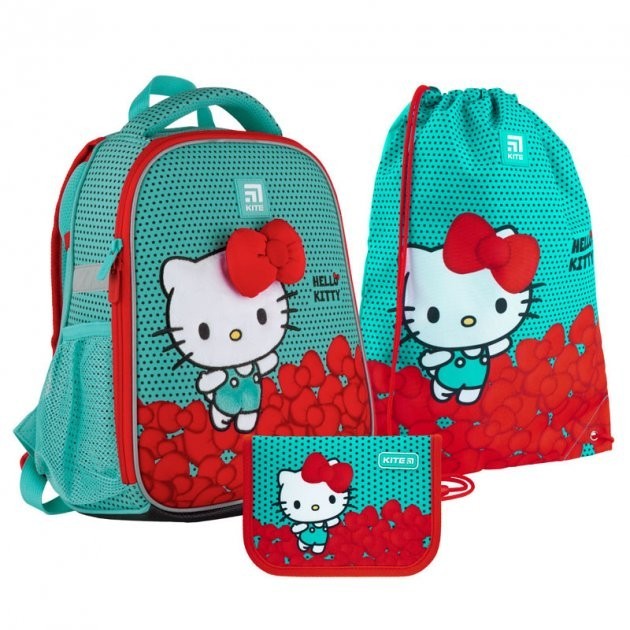 

Школьный набор Kite Education Hello Kitty Рюкзак каркасный 35x26x13.5 12 л+ пенал + сумка для обуви (SET_HK21-555S)