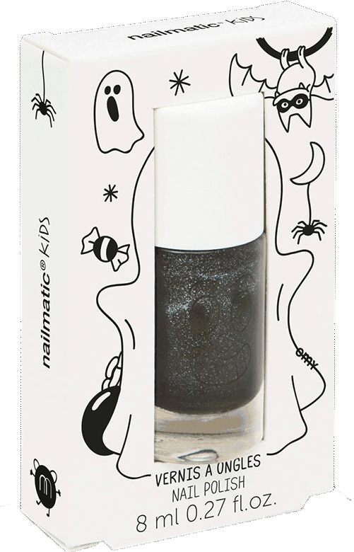 

Детский лак для ногтей Nailmatic Black Glitter/Черный с блесточками 8 мл (101CASPERс)