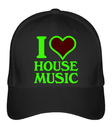 

Бейсболка (кепка) I love house music 3 Черный