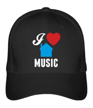 

Бейсболка (кепка) I love house music 1 Черный