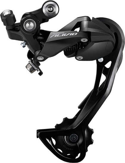 

Задній перемикач Shimano Alivio RD-M3100-SGS Shadow 9 speed, довга лапка.