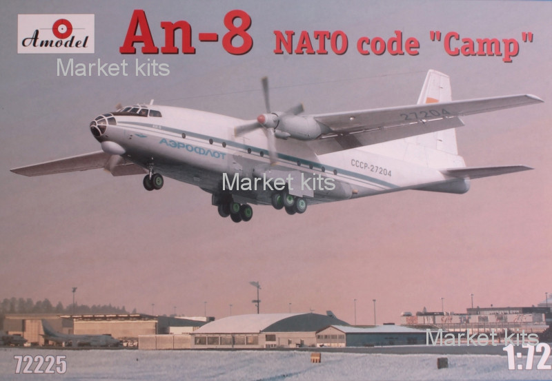 

Военно-транспортный самолет Антонов Ан-8 "Аэрофлот" 1:72 AMODEL (AMO72225)