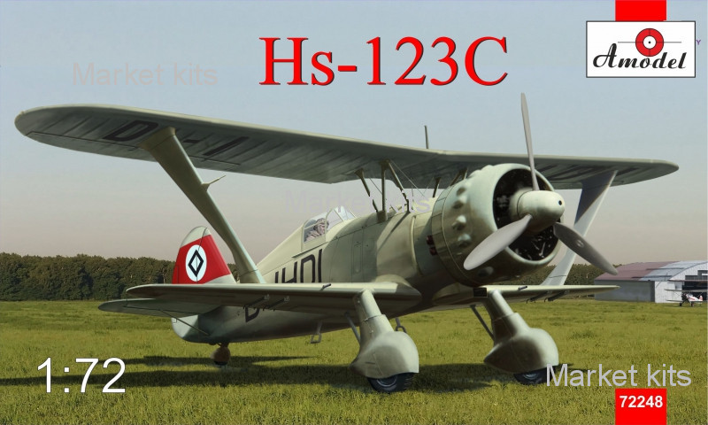 

Пикирующий бомбардировщик Henschel Hs 123C 1:72 AMODEL (AMO72248)