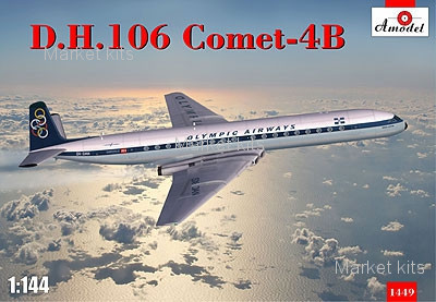

Авиалайнер D.H. 106 Comet-4B "Olympic airways" 1:144 AMODEL (AMO1449)