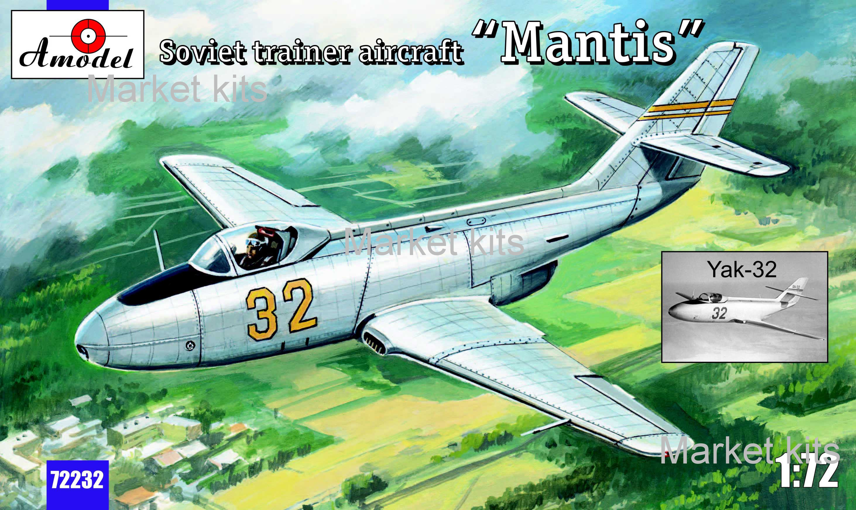 

Учебно-тренировочный самолет Як-32 "Мантис" 1:72 AMODEL (AMO72232)