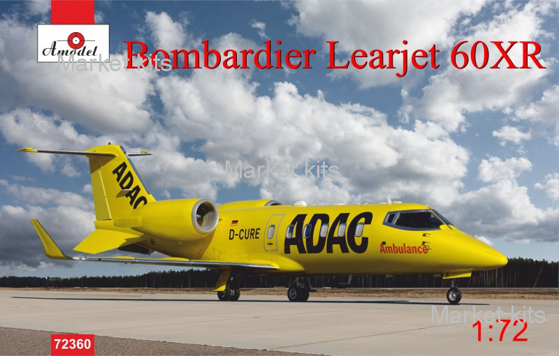 

Санитарный самолет Bombardier Learjet 60XR ADAC 1:72 AMODEL (AMO72360)