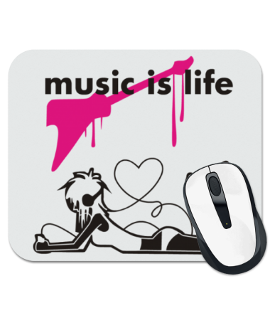 

Коврик для мыши Music is life
