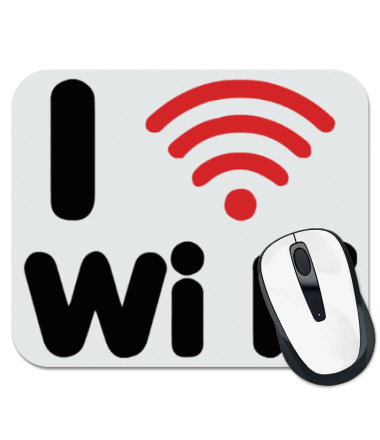 

Коврик для мыши I love Wi Fi