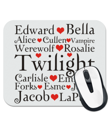 

Коврик для мыши Twilight heart