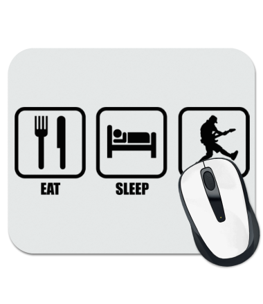 

Коврик для мыши eat sleep guitar