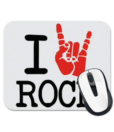 

Коврик для мыши I love rock