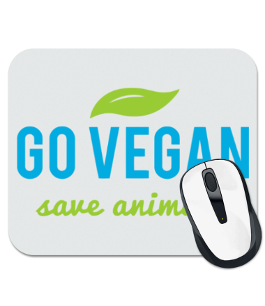 

Коврик для мыши Go Vegan Save Animals