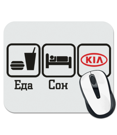 

Коврик для мыши Главное в жизни - Еда Сон kia.