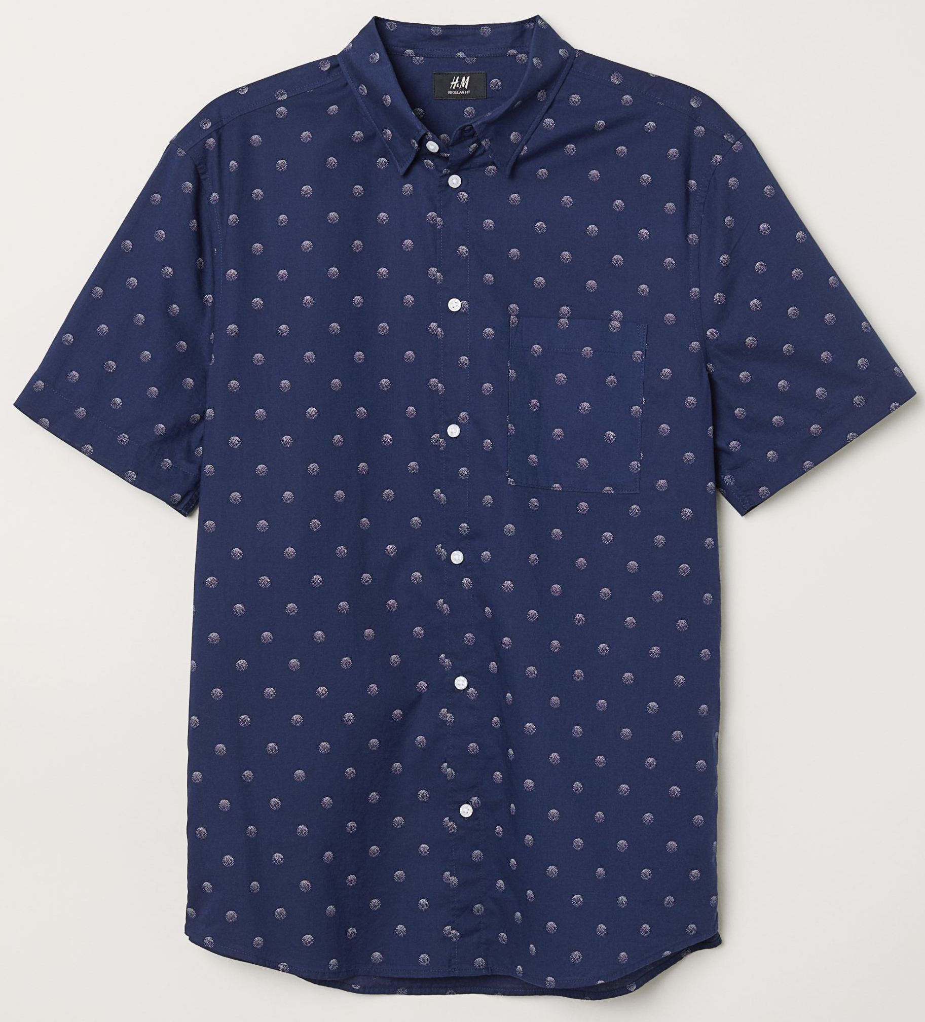 

Рубашка H&M 3hm06110174 S Темно-синяя