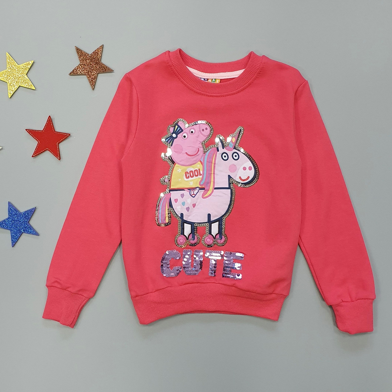 

Утепленный свитшот Peppa Pig Hacali kids для девочки 122-128 см Розовый 18428