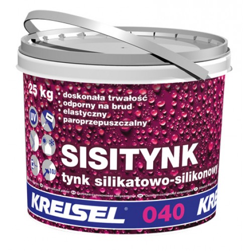 

Штукатурка Kreisel Sisitynk 040 баранець 1.5мм силоксанова силікатно-силіконова 25кг