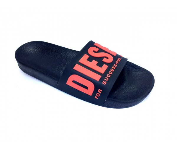 

Шлепанцы, пляжные тапочки Diesel Iroquois black&red 44