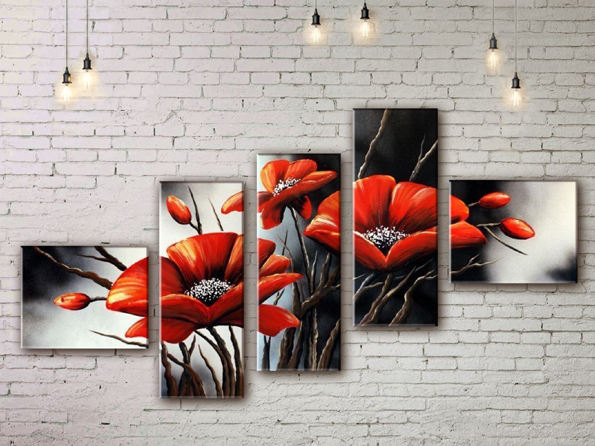 

Модульная картина акрилом цветы ArtStar MHM17_5_090 размер 90 х 155 см