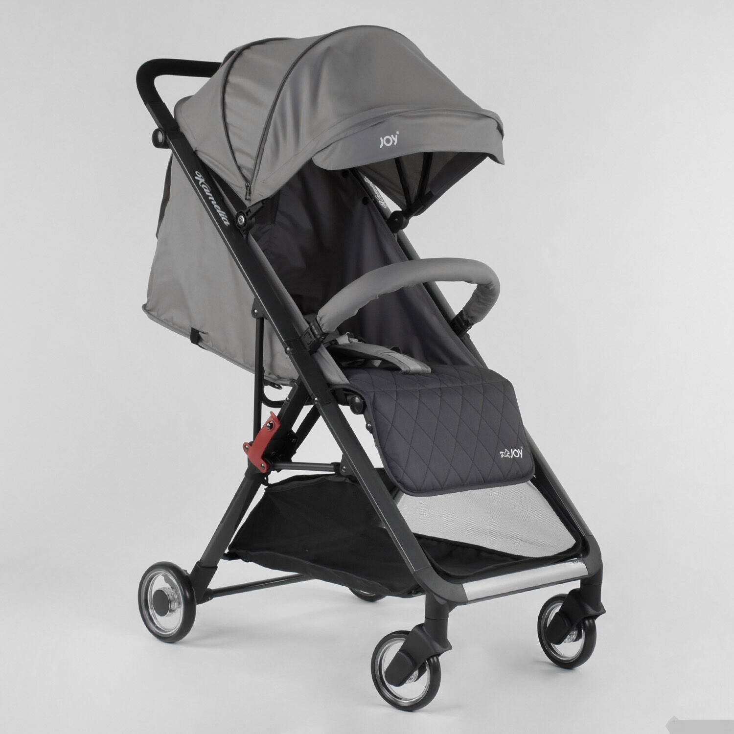 

Коляска прогулочная детская "JOY" Kamelia 92400 серый с черным