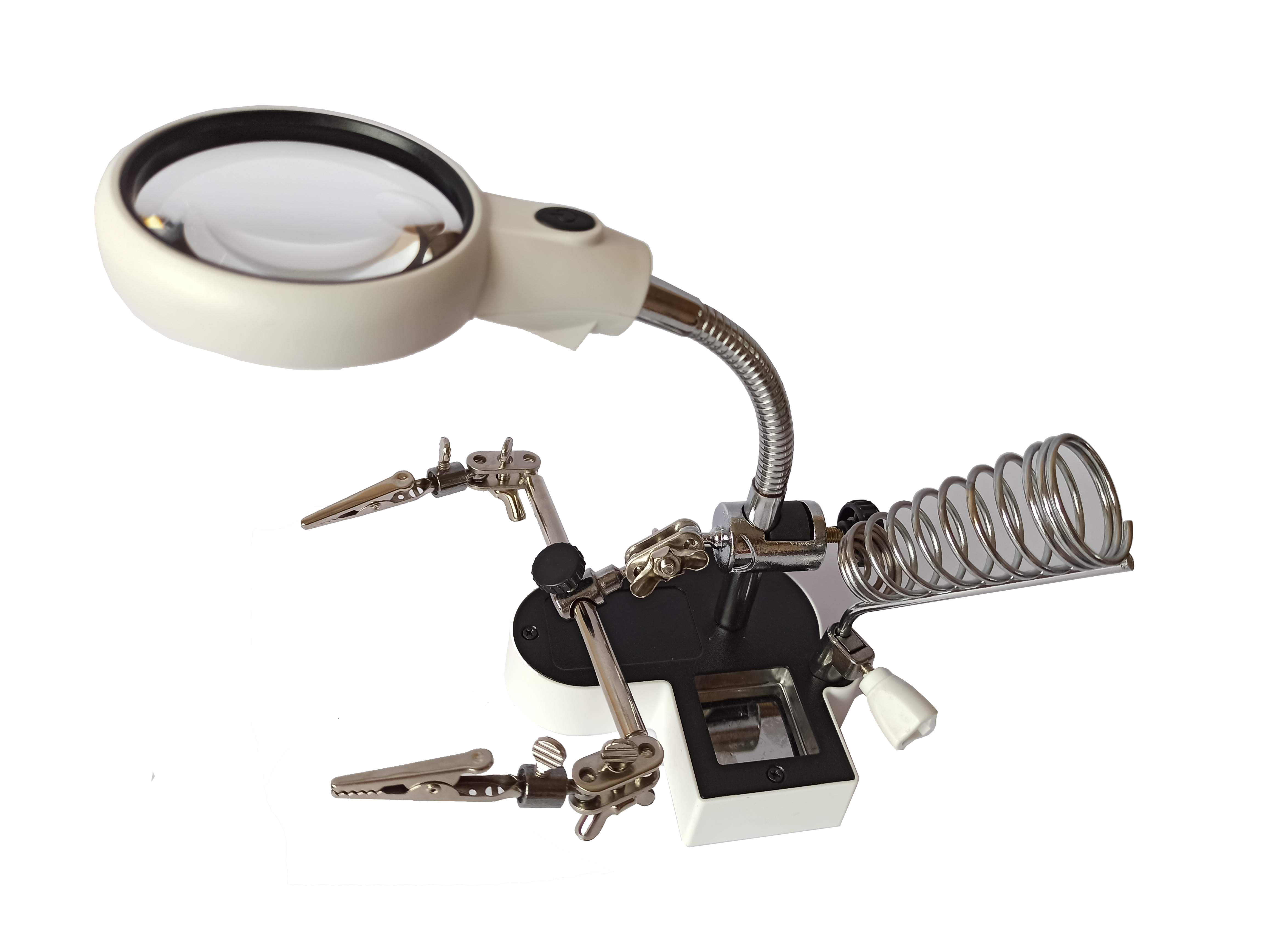 

Лупа - третья рука Hand-held MG16126AC2 c крокодилами, LED подсветка (n441)