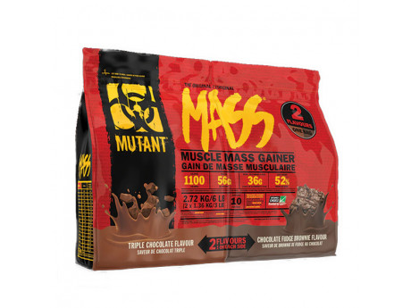 

Гейнеры Mutant Mass Dual Chamber 2.27кг Вкус Тройной шоколад-шоколадный брауни