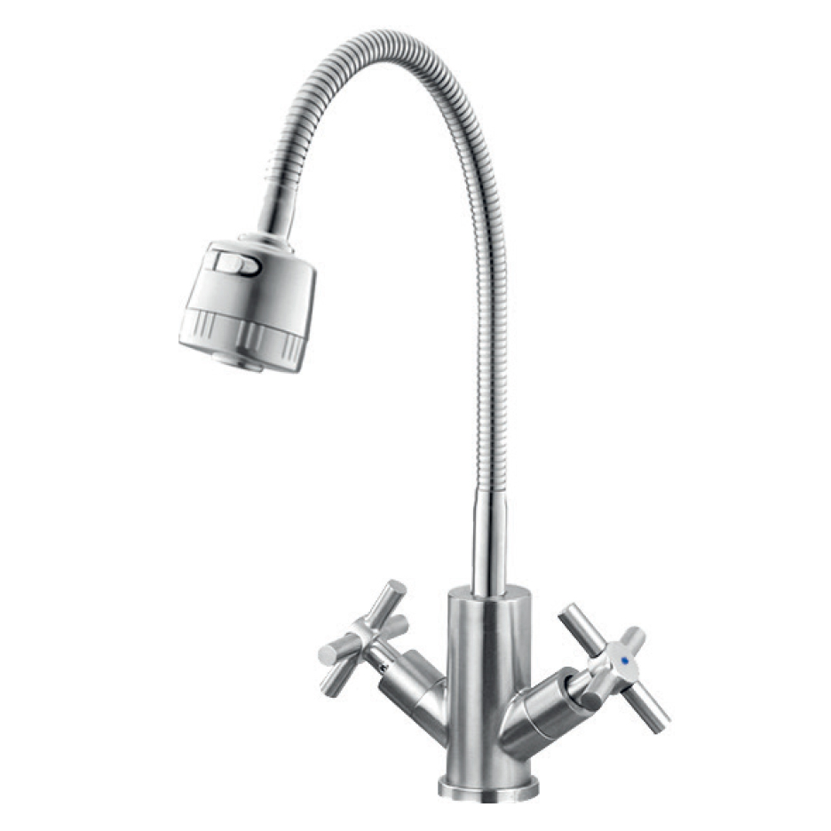 

Смеситель для кухни с рефлекторным изливом MIXXUS DVE-011 (SS0033)