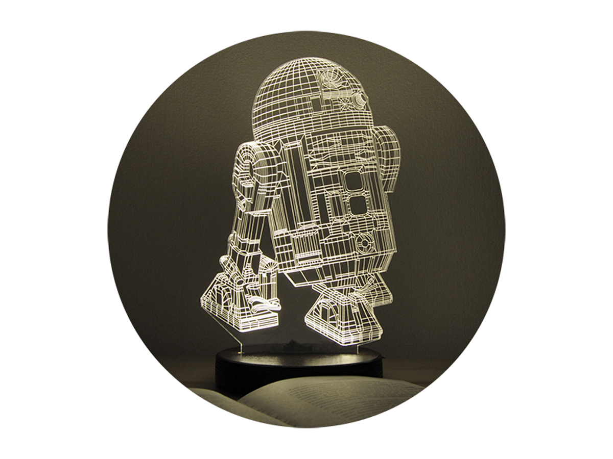 

3D ночник "R2D2", Темное дерево, WOODPRESENT