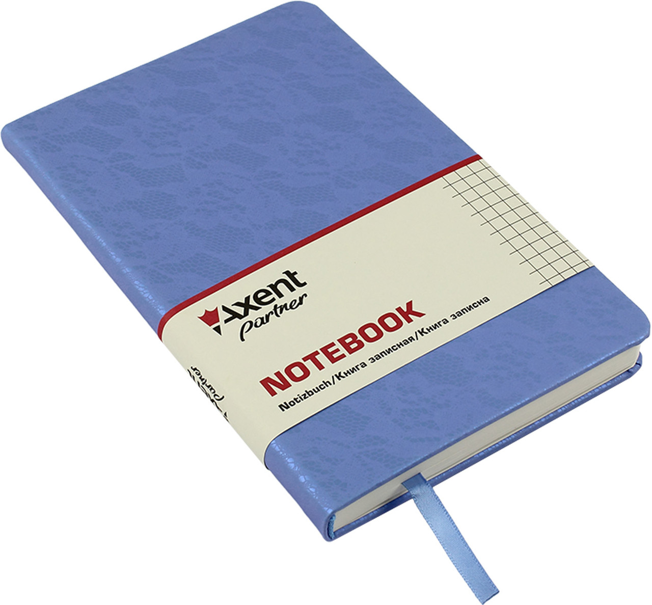

Блокнот B6 96арк. кліт. карт. "Partner Lace" блакитний №8208-07/Axent/