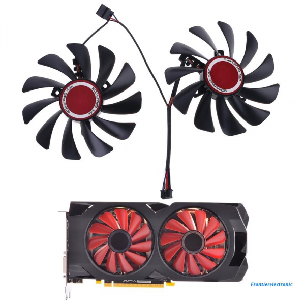 

Кулер для видеокарты XFX Radeon RX580 RX590, 2 шт 95 мм