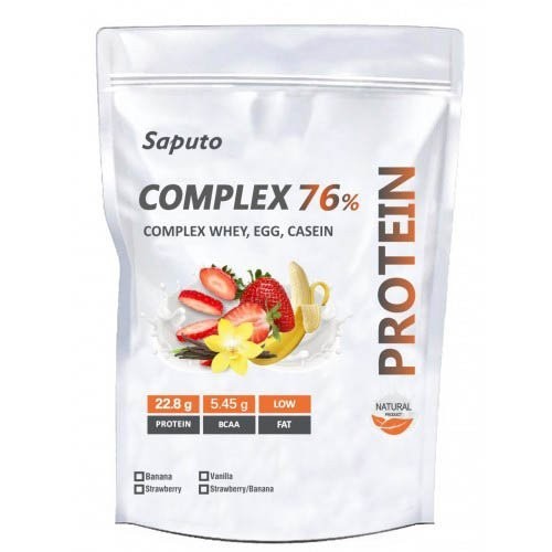 

Протеин Saputo Complex 76% (Whey, Egg, Casein) 900 грамм Шоколад