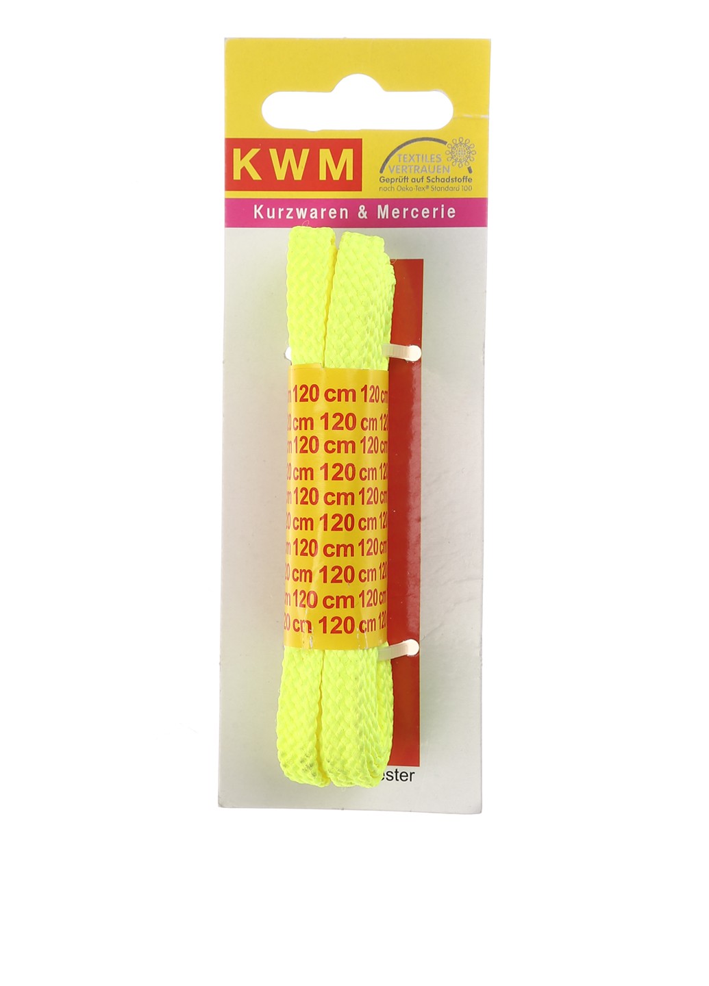 

Шнурки, 120 см KWM лимонный K03-110118