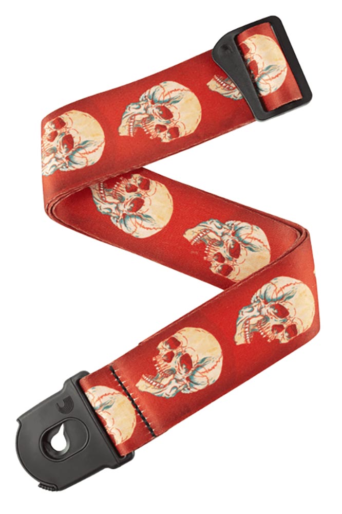 

Ремень гитарный D'ADDARIO 50ALP08 ALCHEMY PLANET LOCK GUITAR STRAP - Live Life Skull