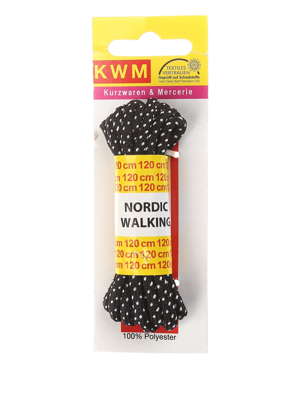 

Шнурки для обуви 120 см KWM черный-белый K03-110100