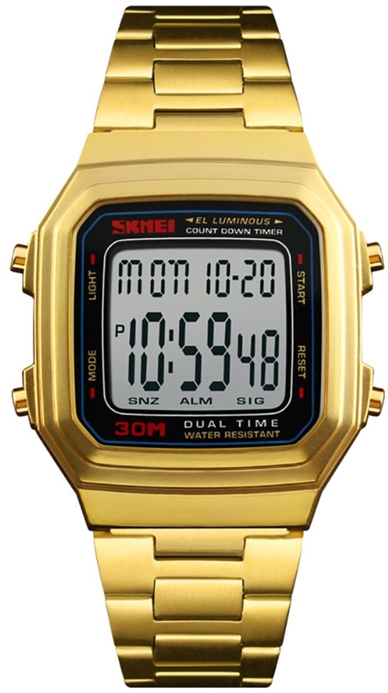 

Мужские часы Skmei 1337BOXGBK Gold Black BOX