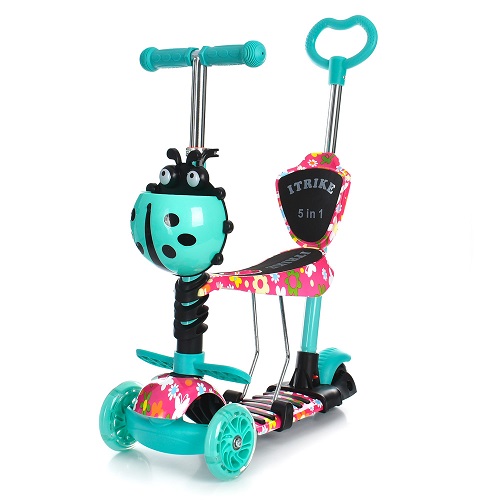 

Самокат iTrike MAXI JR 3-058-I-WP12 бирюзовый