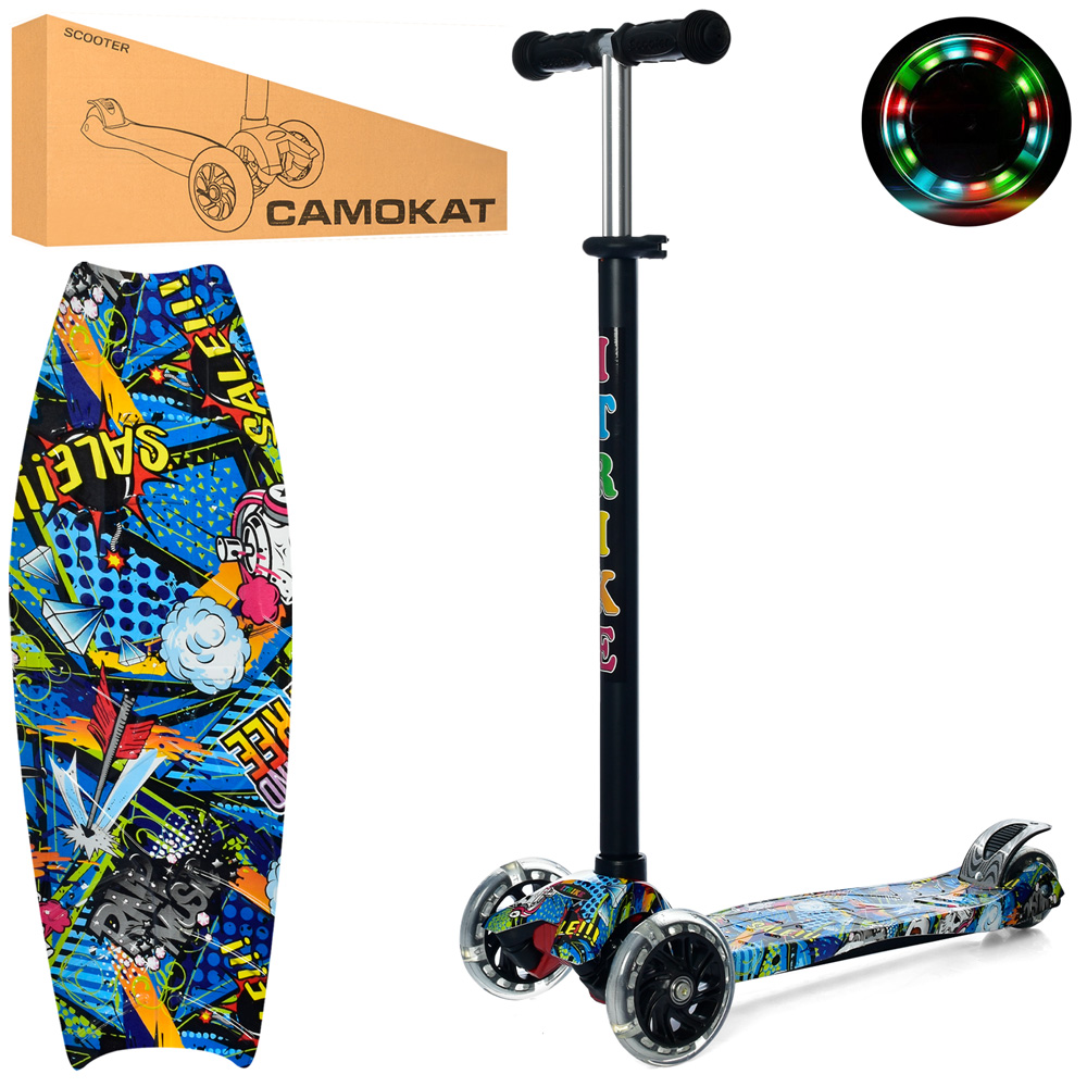 

Самокат iTrike MAXI JR 3-055-1-WP20 принт