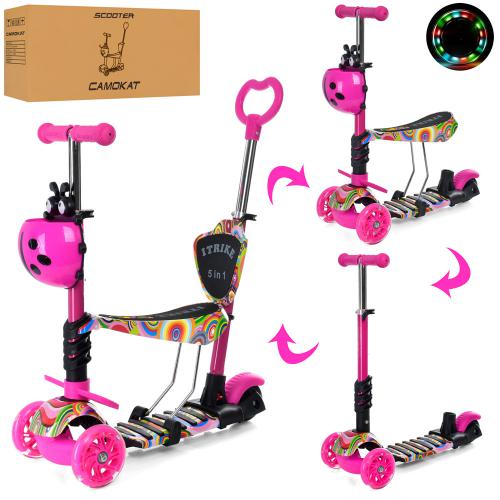 

Самокат iTrike MAXI JR 3-058-I-WP18 розовый