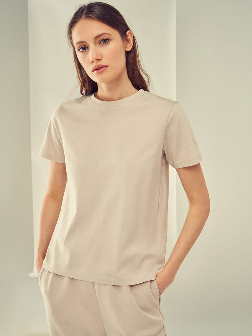 

Футболка O'STIN Casual LT6251-T1 XXL Светло-бежевая
