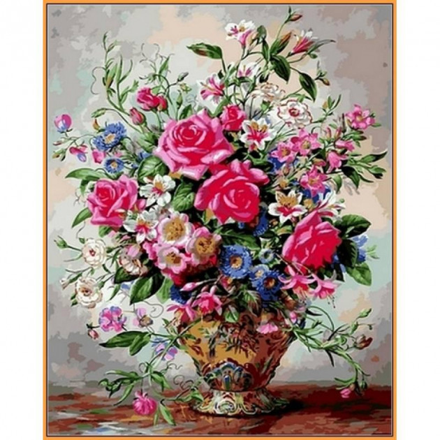

Картина по номерам NB1050 Розы и лилии, 40x50 см., Babylon Premium