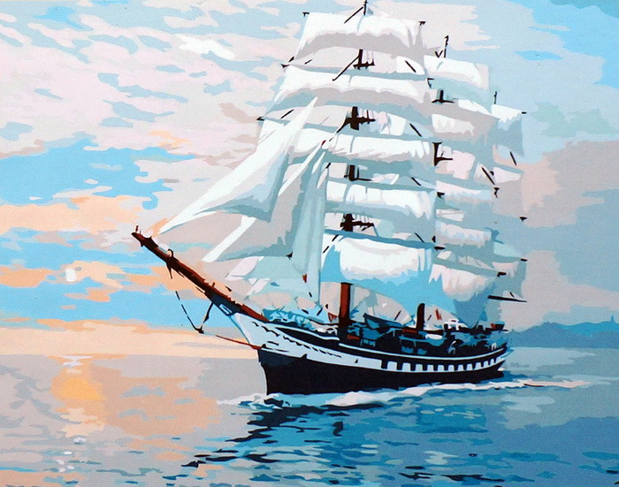 

Картина по номерам NB050 Парусник Паллада, 40x50 см., Babylon Premium