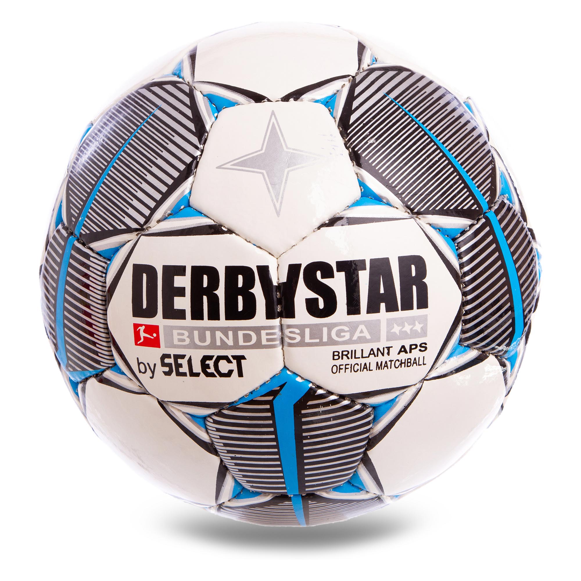 

Мяч футбольный №5 PU ламин. BUNDESLIGA 2019-2020 FB-2111 /2 (№5, 5 сл., сшит вручную, белый-голубой-черный)