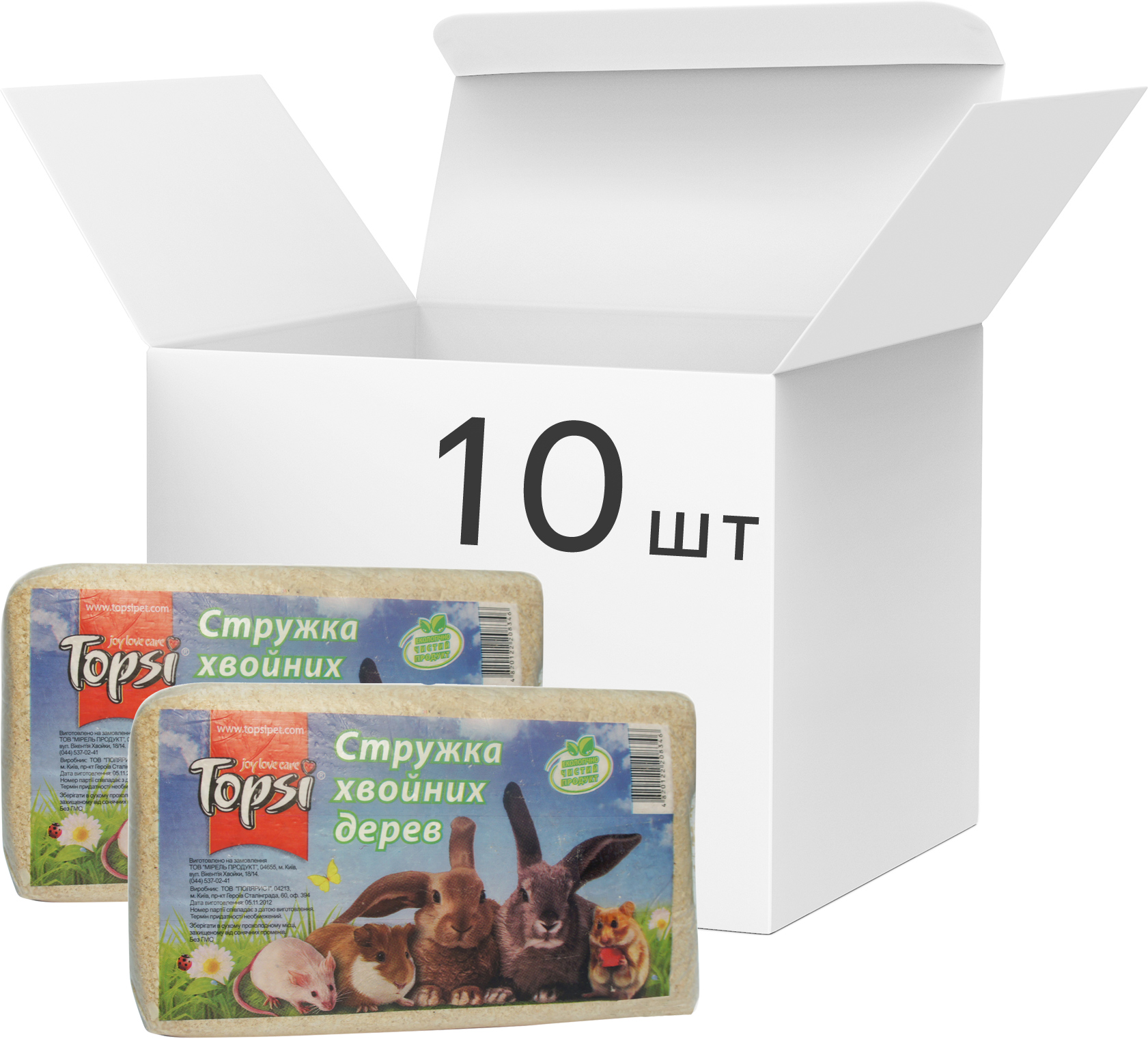 Акция на Упаковка наполнителя туалетов для грызунов Topsi Древесный впитывающий 650 г 10 шт (14820122208343) от Rozetka UA