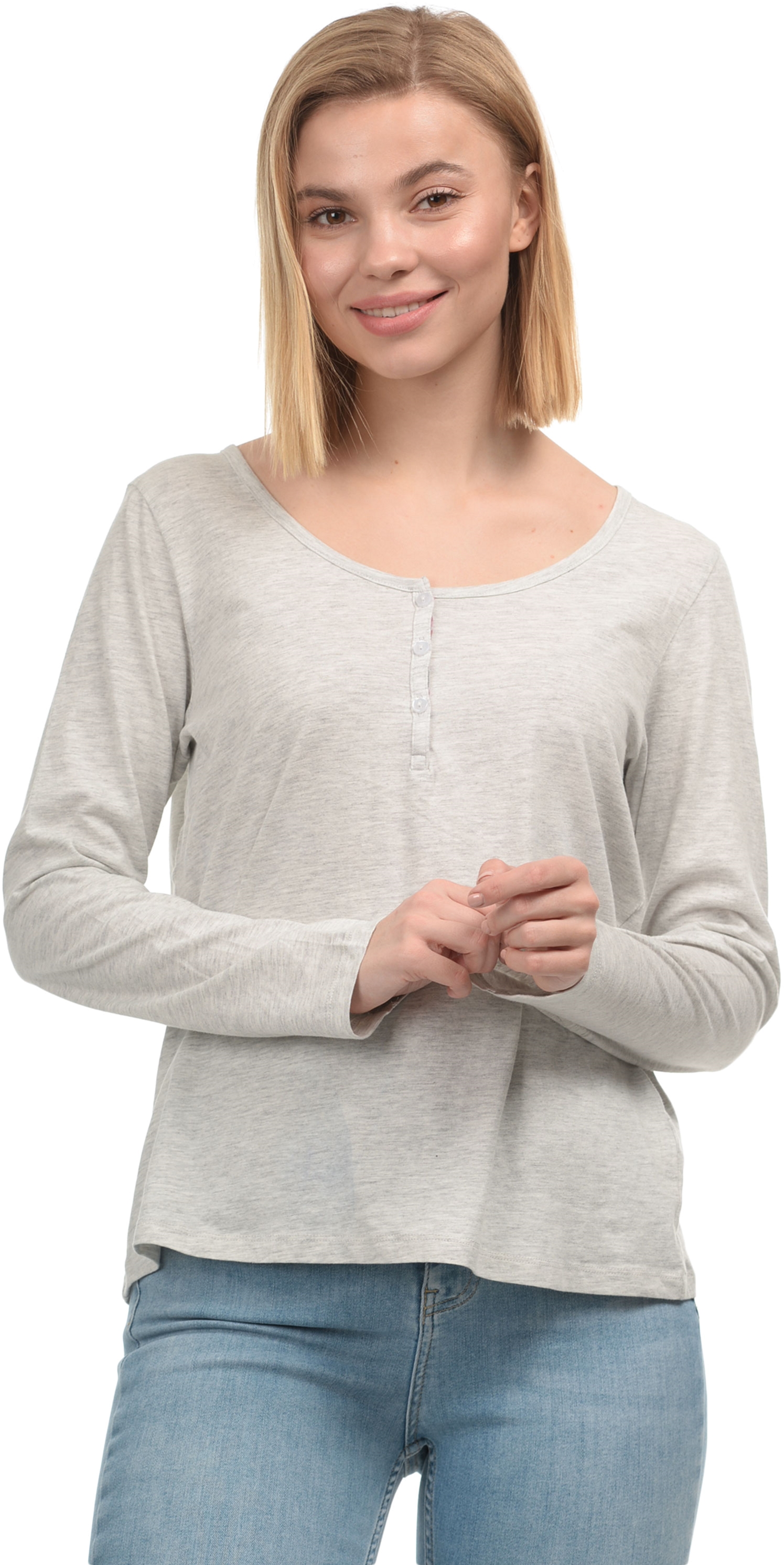 

Лонгслив H&M 6474268 XS Светло-серый