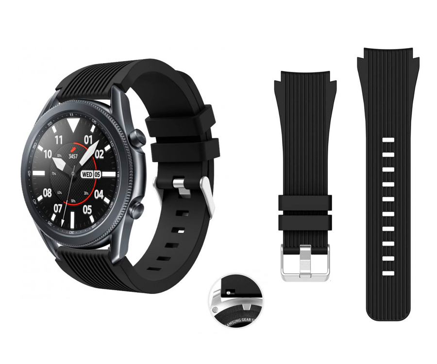 Черный ремешок Plix для смарт-часов Samsung Galaxy Watch 3 45mm SM ...