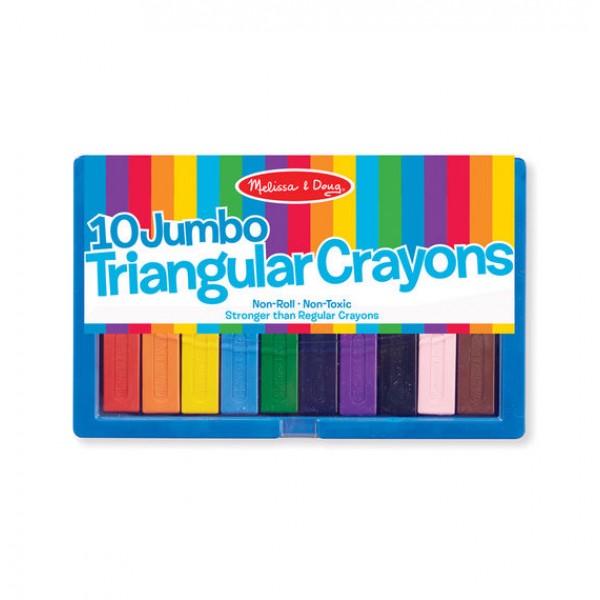 

Набор полимерных мелков 10 шт Jumbo Triangular Crayons Melissa & Doug