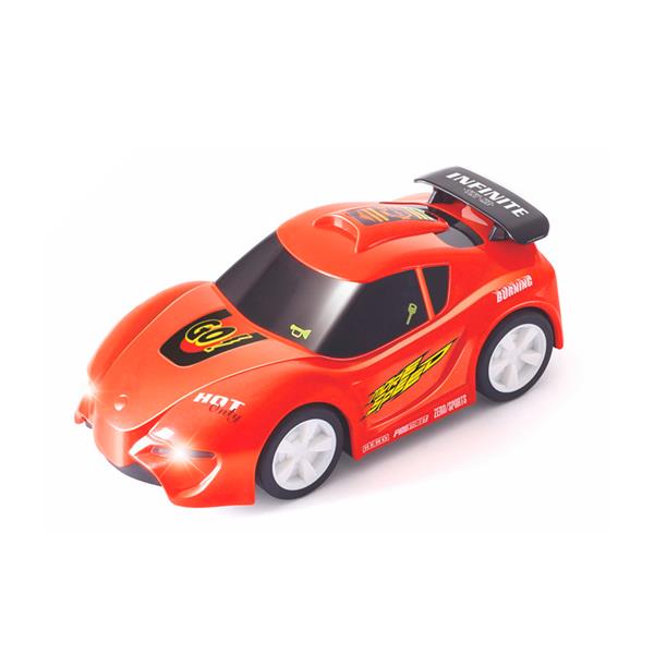

Игрушка Hola Toys Гоночный автомобиль сенсорные кнопки, звуковые/световые эффекты пластик красный AFK 6106B
