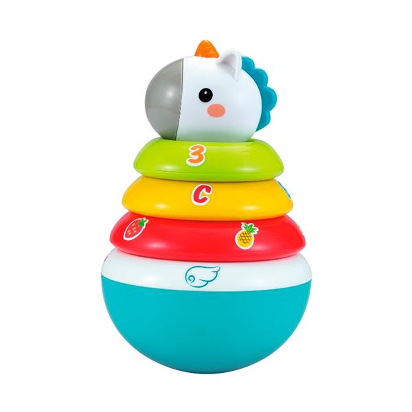 

Пирамидка-неваляшка Hola Toys Единорог детская развивающая пластик разноцветный AFK 3136