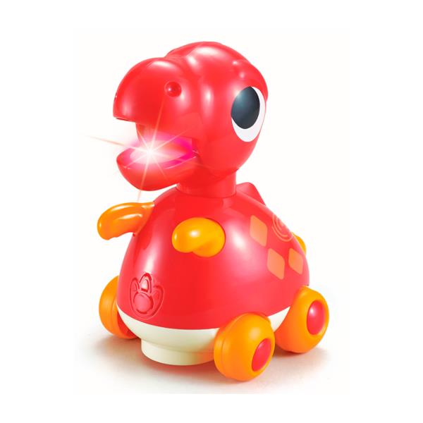 

Каталка Hola Toys Тираннозавр с мелодиями и звуковыми эффектами пластик красный AFK 6110A